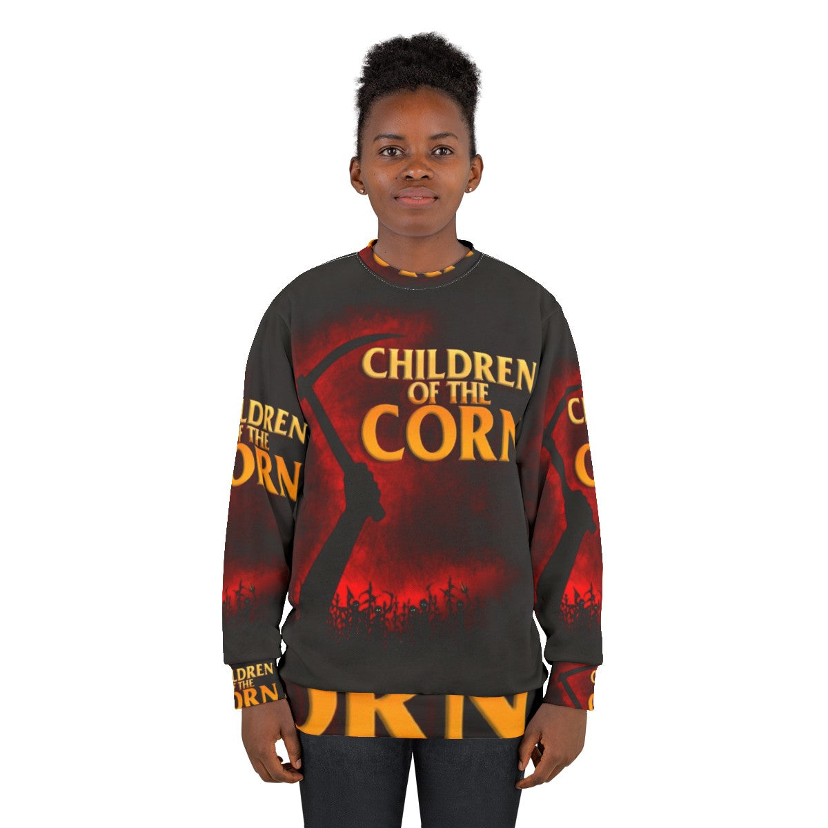 "Children of the Corn" horror movie themed sweatshirt - women