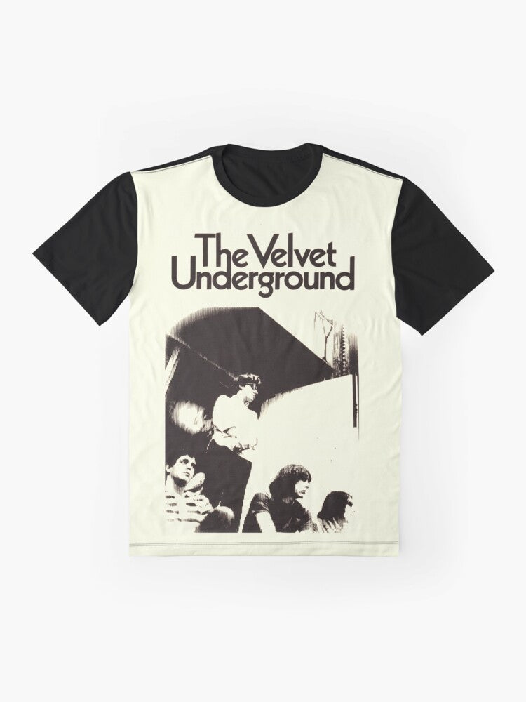 Vintage Velvet Underground T-Shirt featuring iconic Andy Warhol artwork - Flat lay