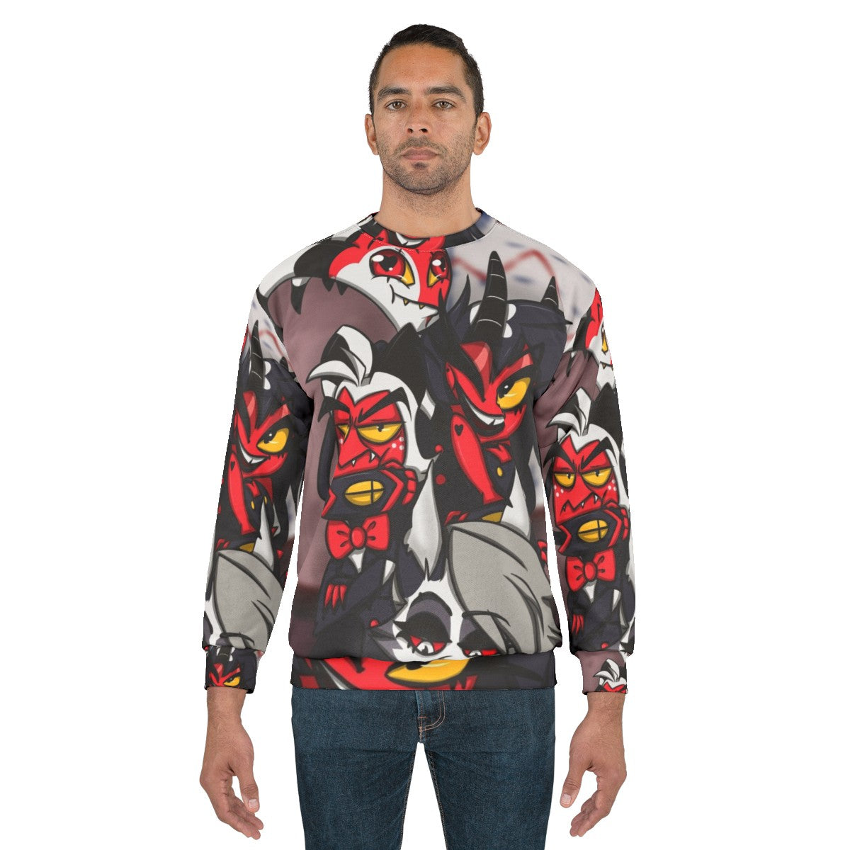 Helluva Boss Cartoon Crew Sweatshirt - men