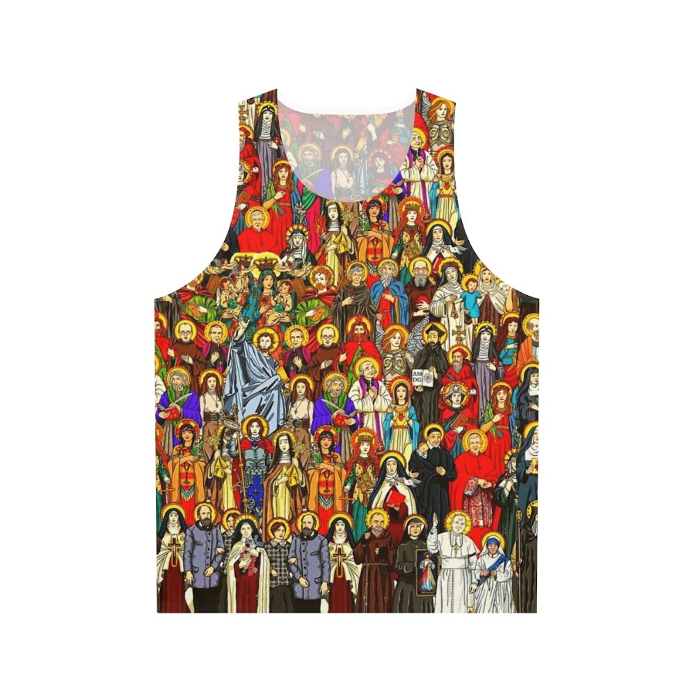 Unisex tank top featuring Catholic saints