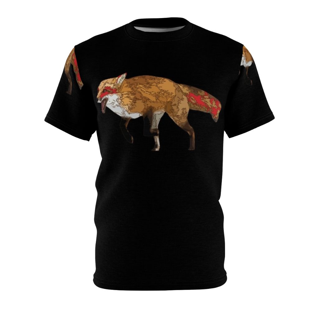 Autumn Fox T-Shirt featuring a Kitsune, the legendary Japanese fox spirit