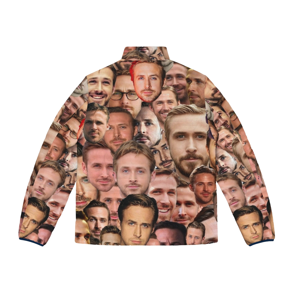 Ryan Gosling wearing a stylish puffer jacket, focus keyword: ryan gosling puffer jacket - Back