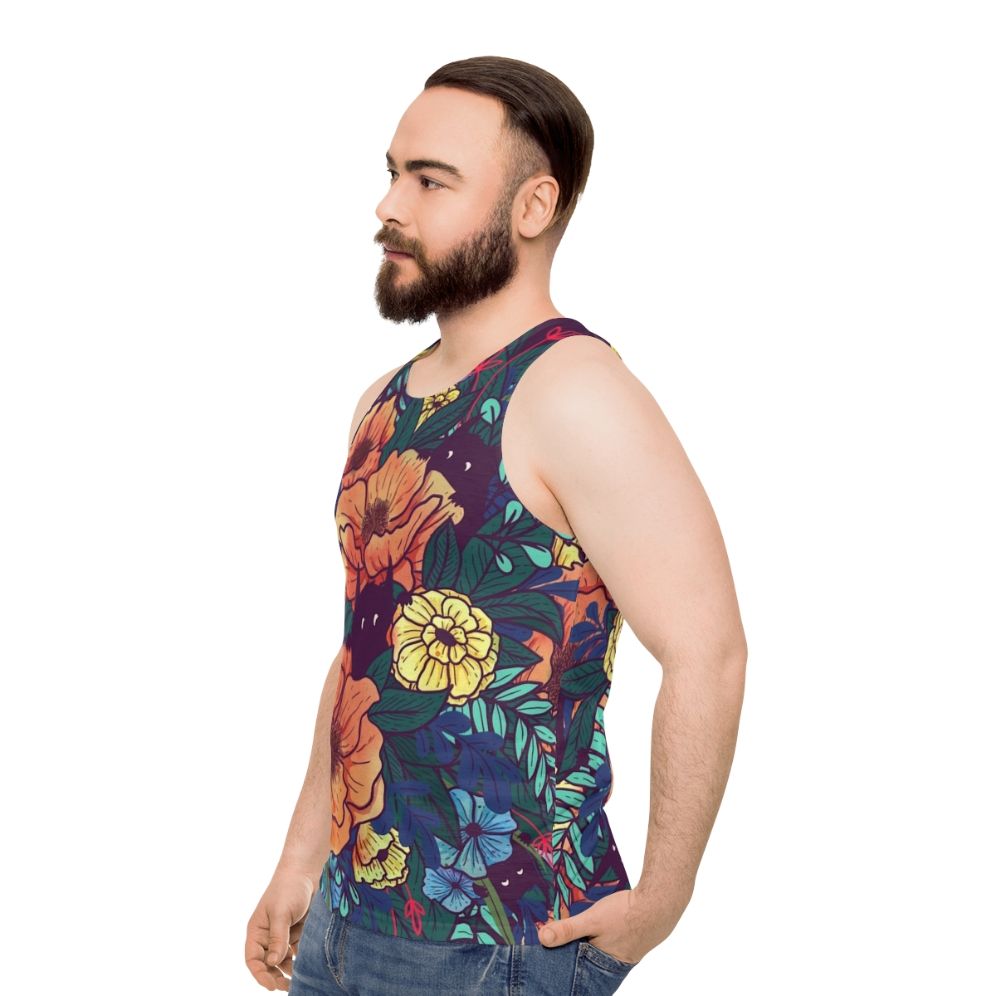 Wild Flowers Unisex Tank Top - men side