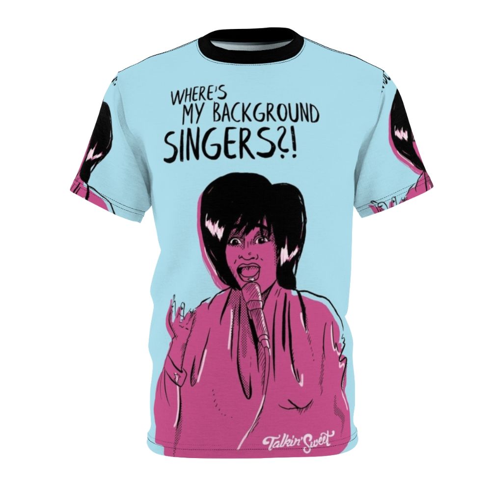 Patti Labelle inspired music pop art Christmas t-shirt with hot pink design