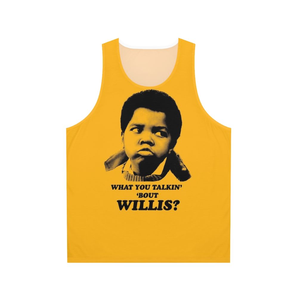 "What You Talkin' About, Willis? Unisex Tank Top featuring 90s TV show reference"