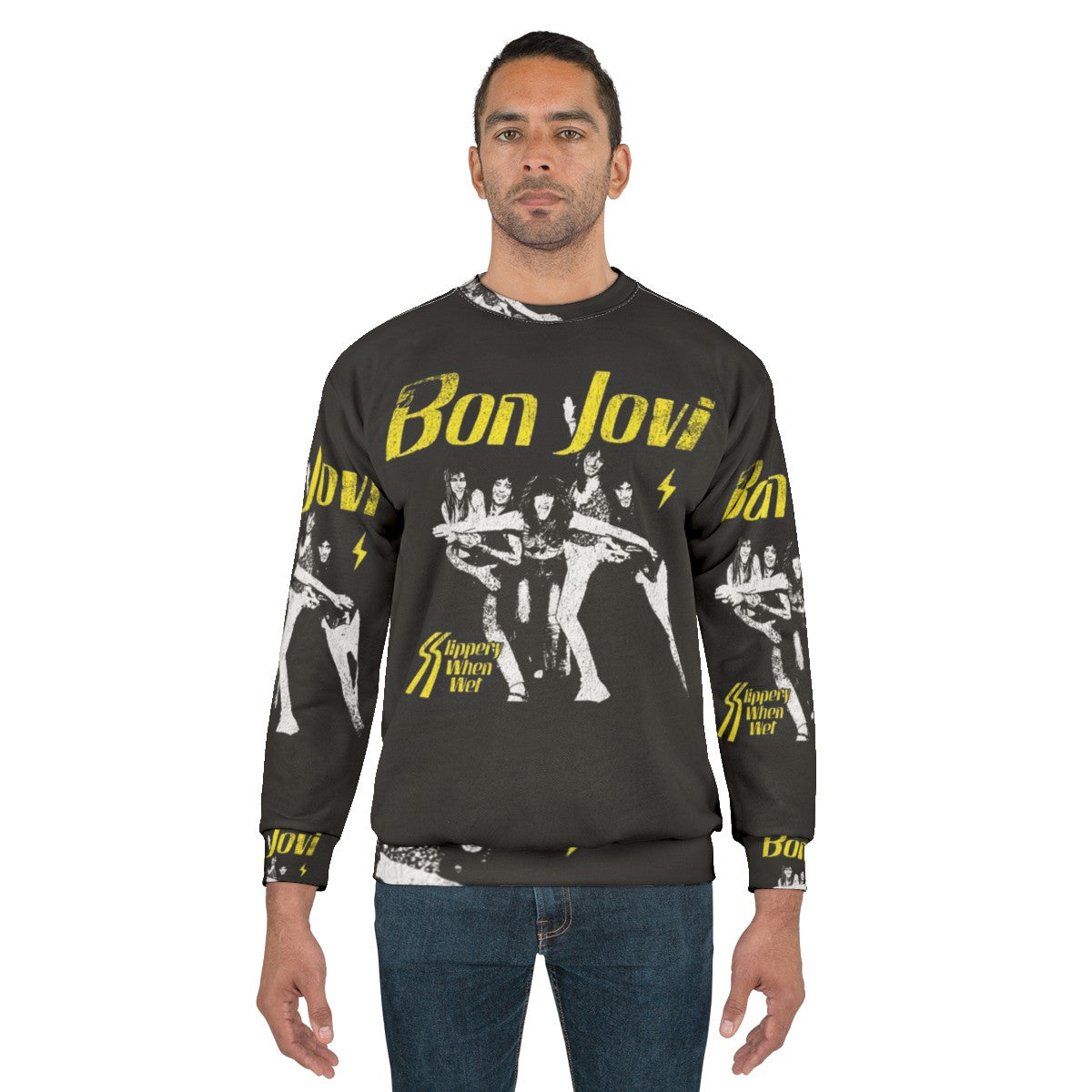 Bon Jovi "Heart Dagger Forever" Slippery When Wet Sweatshirt - men