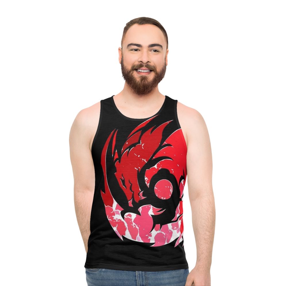 Mystic fire dragon unisex tank top - men