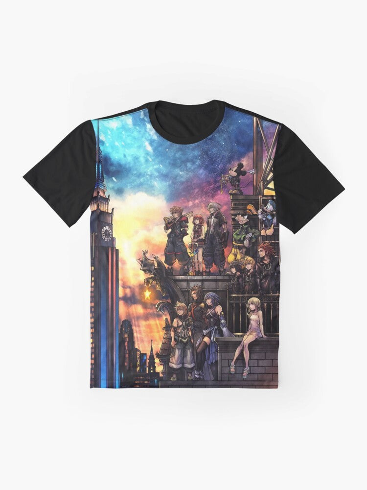 Kingdom Hearts 3 video game graphic t-shirt - Flat lay