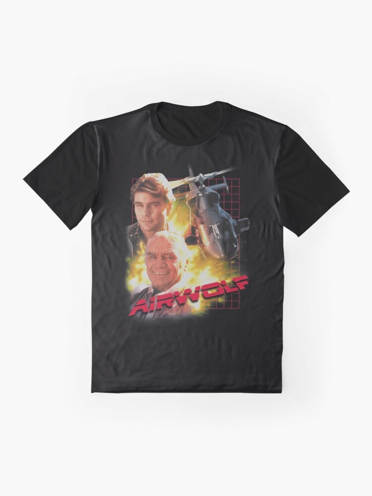 Airwolf 80s Retro TV Series Graphic T-Shirt - Flat lay