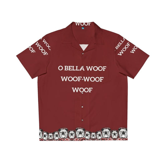 Bulldog Hawaiian Shirt with Money Heist, Bella Ciao Gang Design