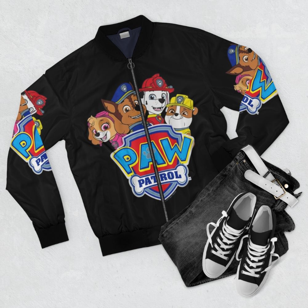 Paw Patrol Group Bomber Jacket for Kids - Flat lay