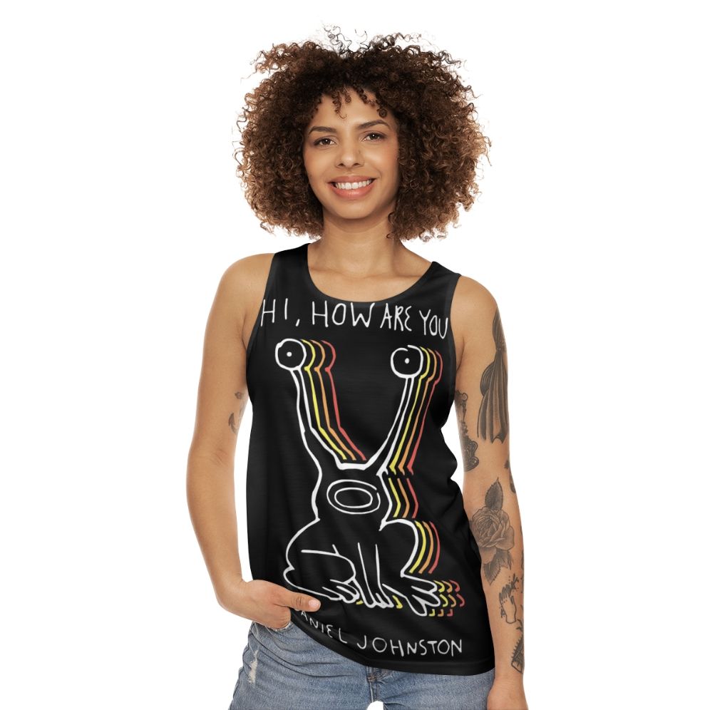 Daniel Johnston inspired unisex tank top - women