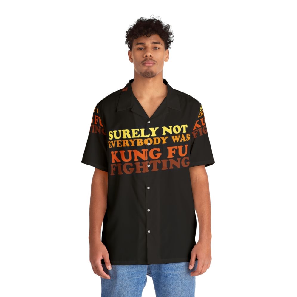 Vintage-inspired "Surely Not Everybody Was Kung Fu Fighting" Hawaiian Shirt - People Front