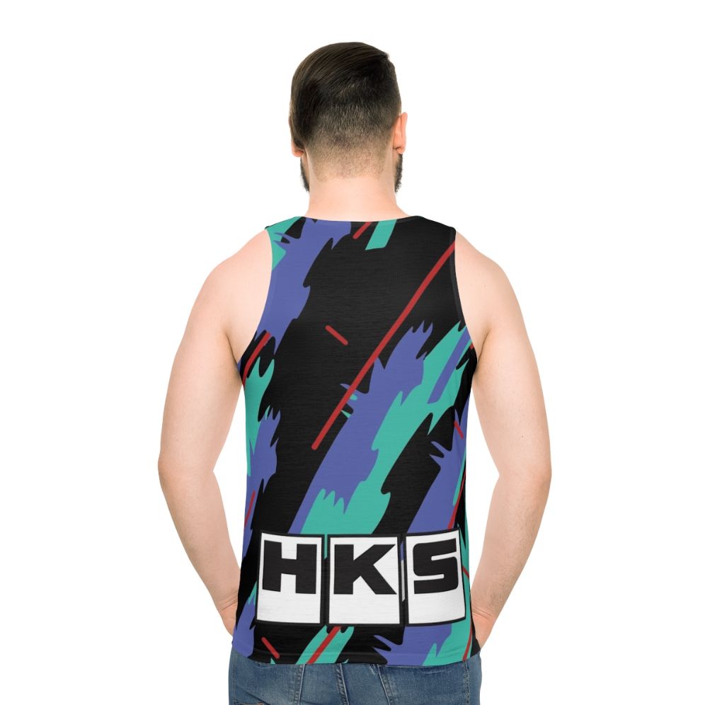 HKS Retro Pattern Unisex Tank Top - men back