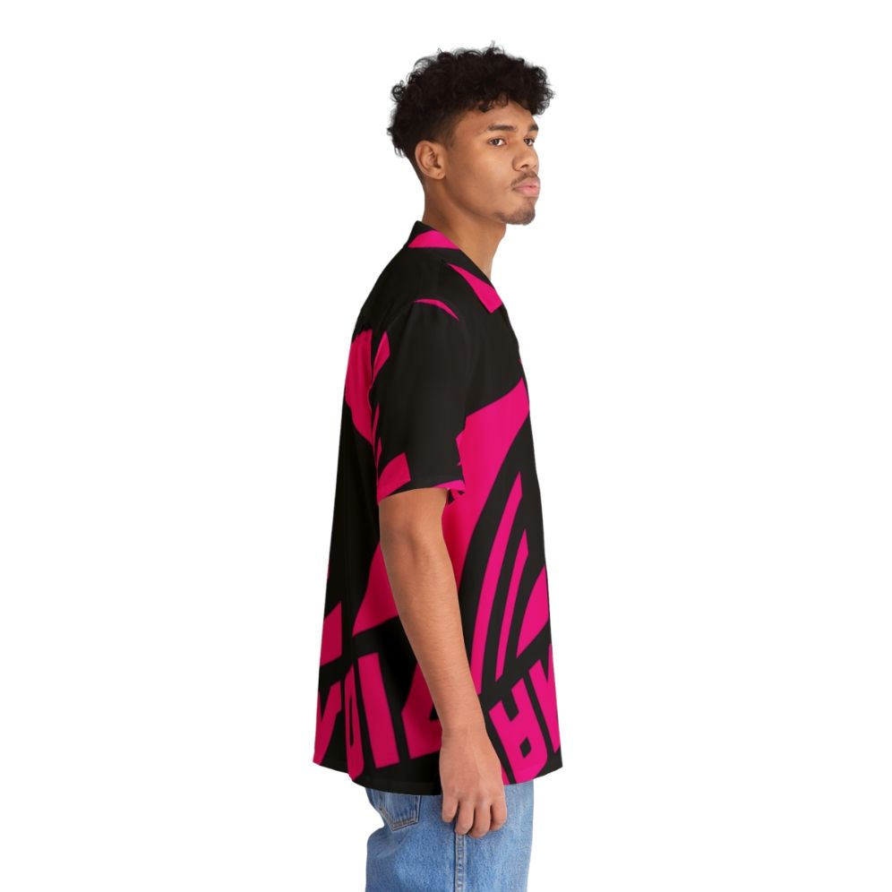 Zink Navy Deca Logo Hawaiian Shirt featuring the Splatoon 2 Deca Logo - People Pight