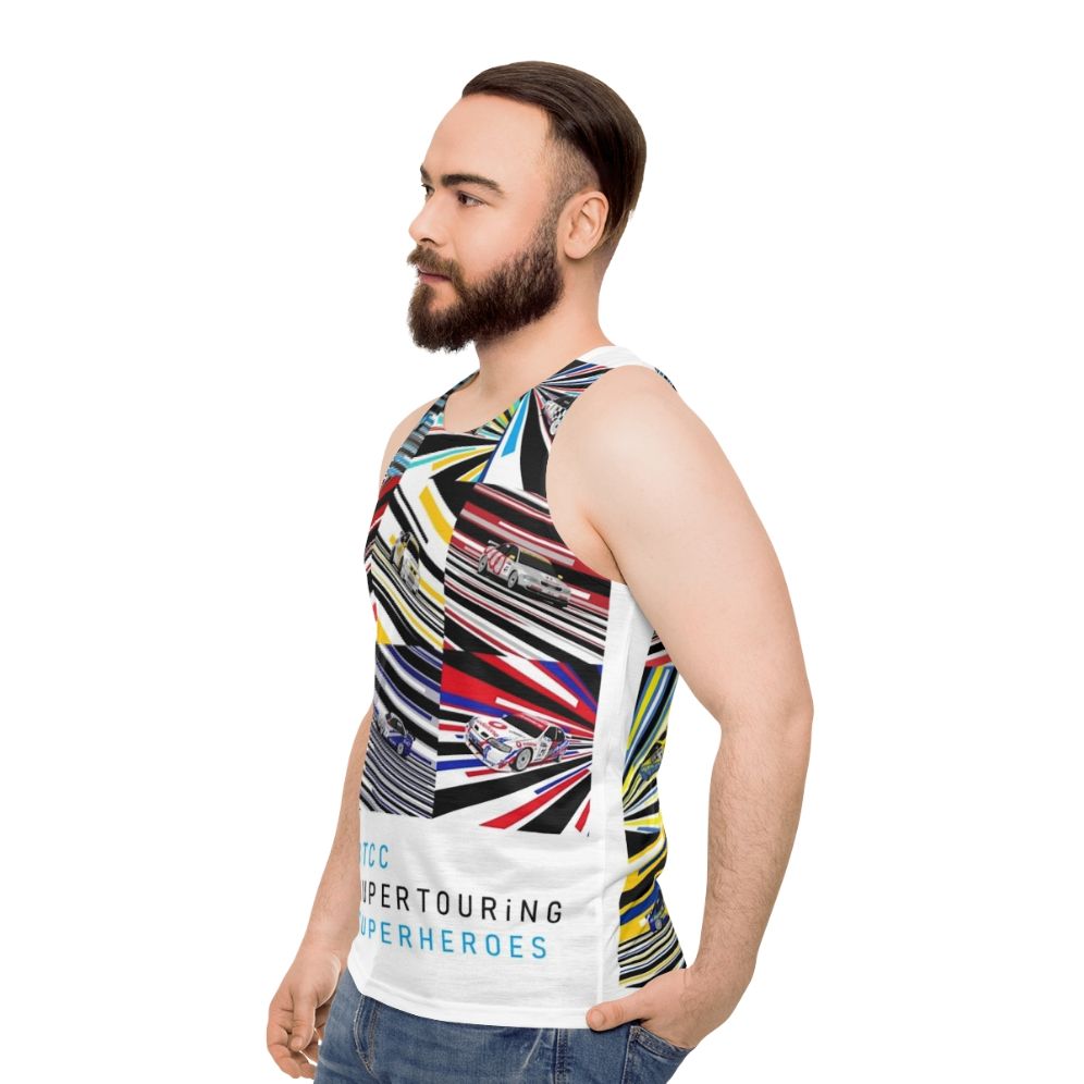 Supertouring Superheroes Unisex Tank Top - men side