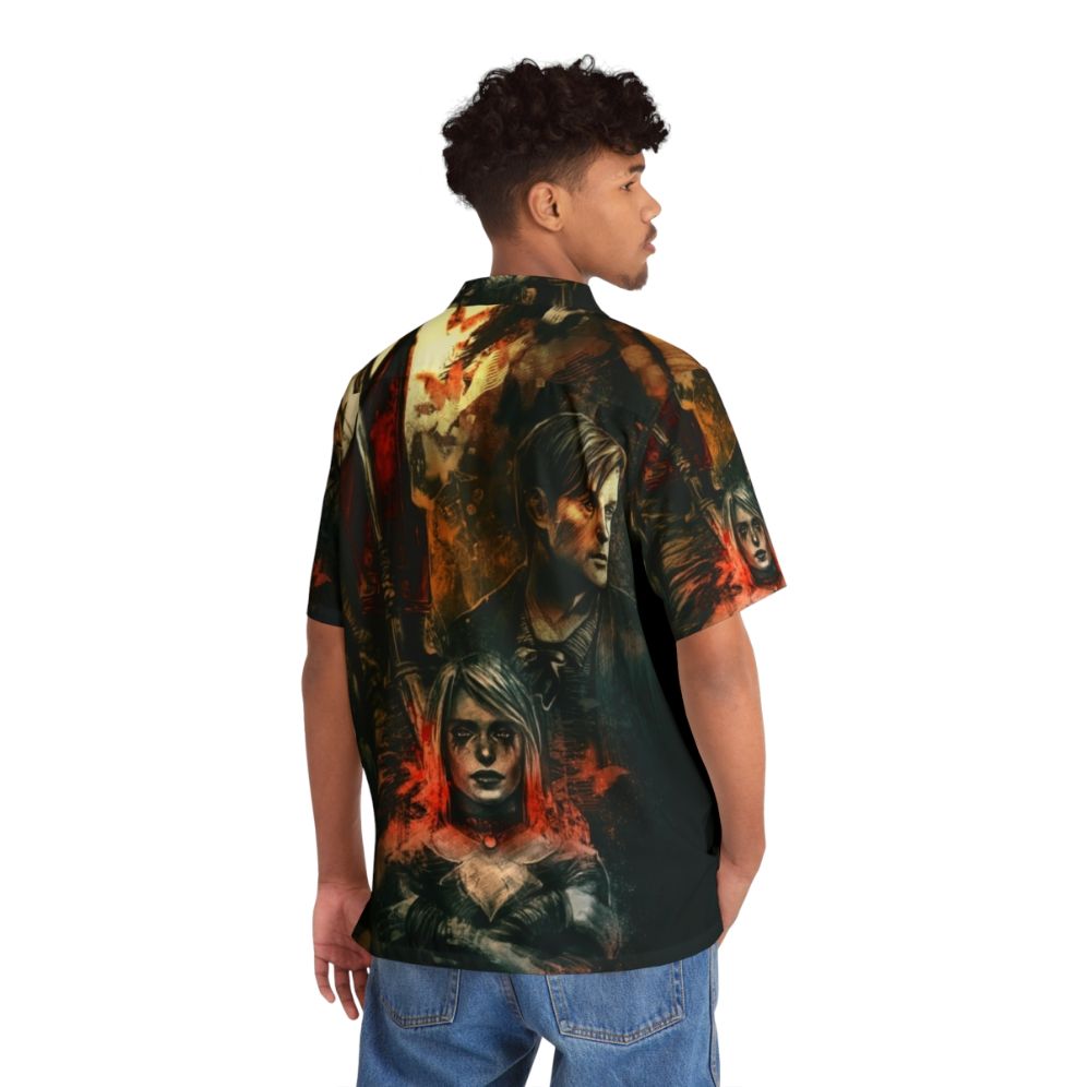 Silent Hill 2 Hawaiian Shirt with Pyramid Head Design - People Back