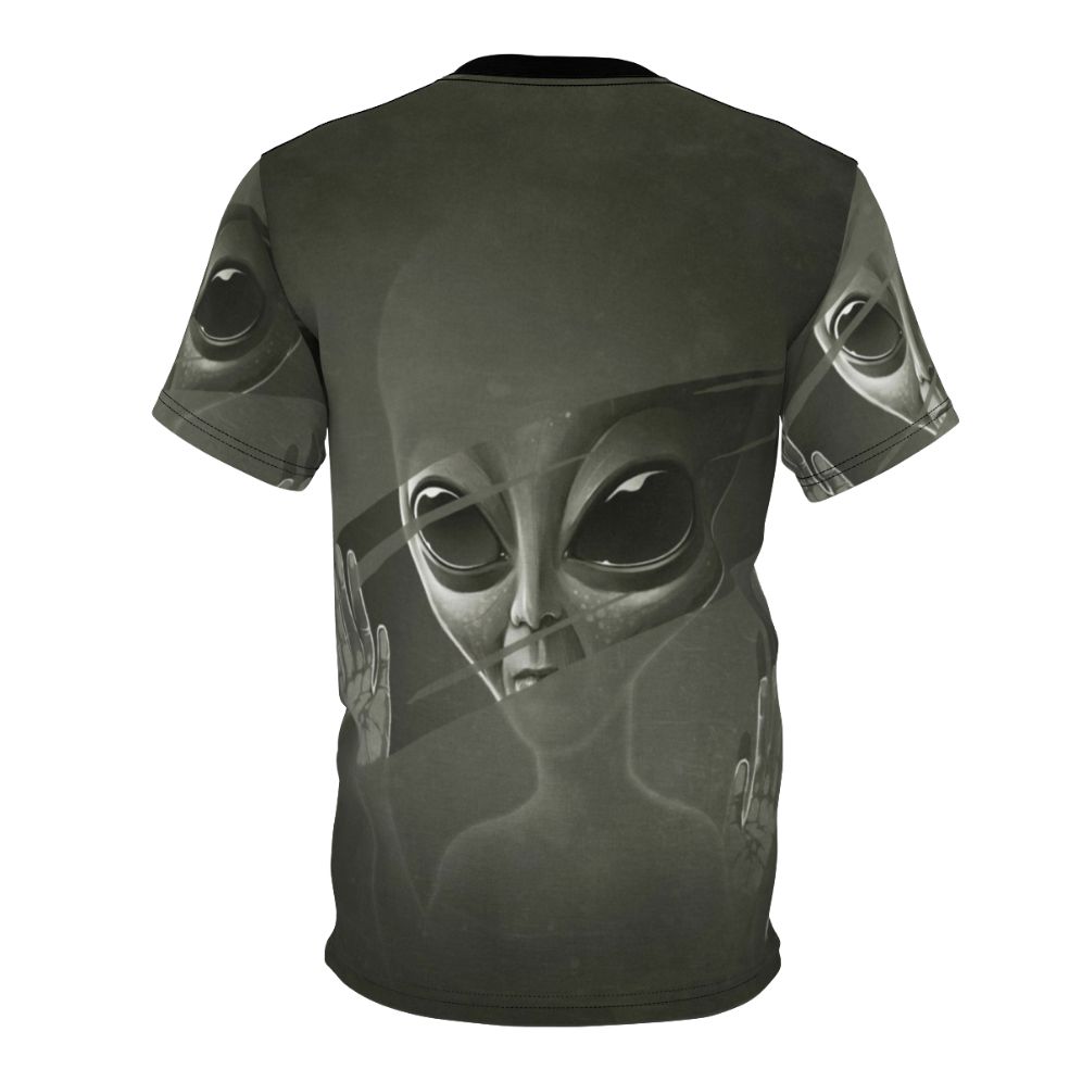 Alien-inspired t-shirt with a cosmic universe and extraterrestrial design - Back