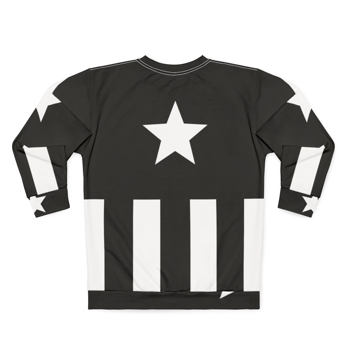 Black comic book sweatshirt for superhero cosplay - Back