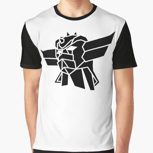 Vintage goldorak anime robot grendizer t-shirt design