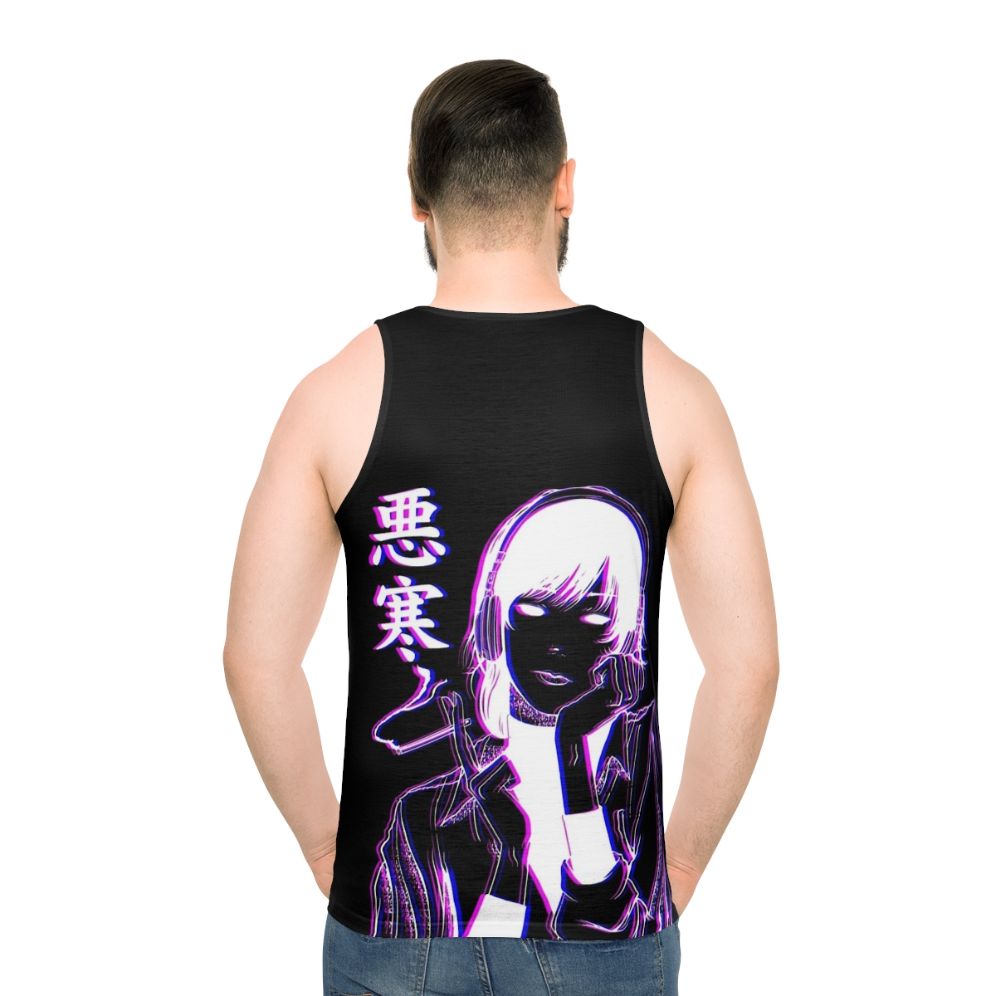 Chill Glitch Vaporwave Unisex Tank Top - men back