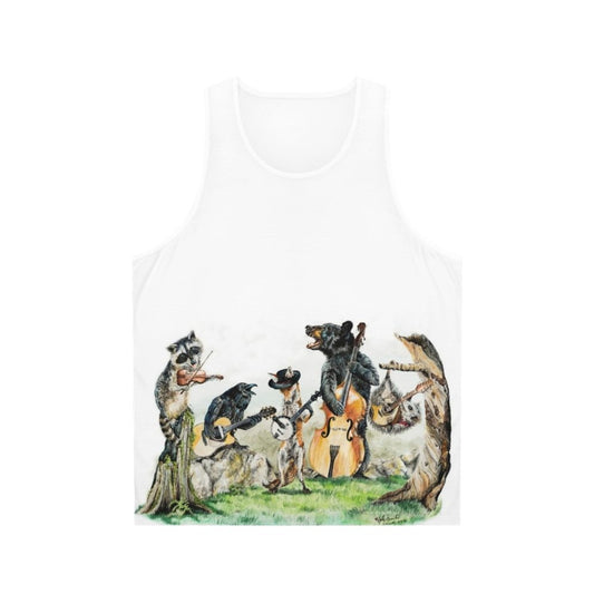 Bluegrass animal music unisex tank top