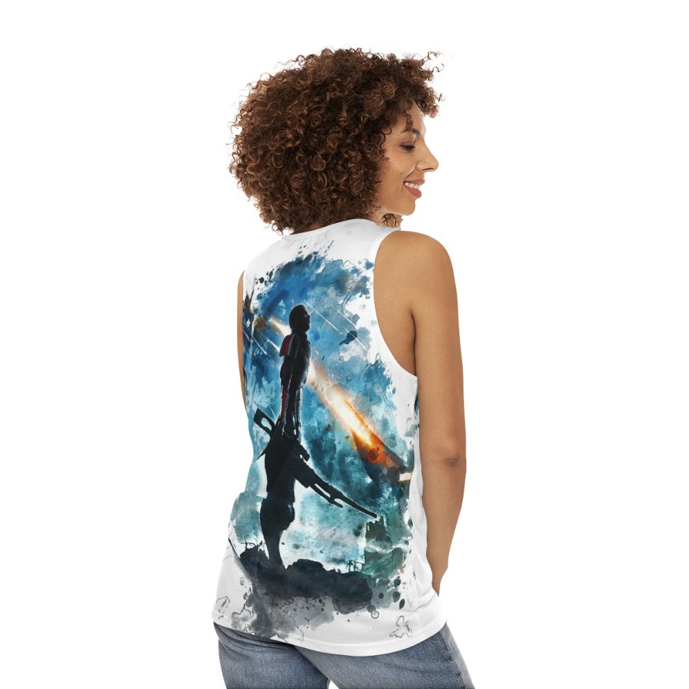 Mass Effect Unisex Tank Top 2 - women back