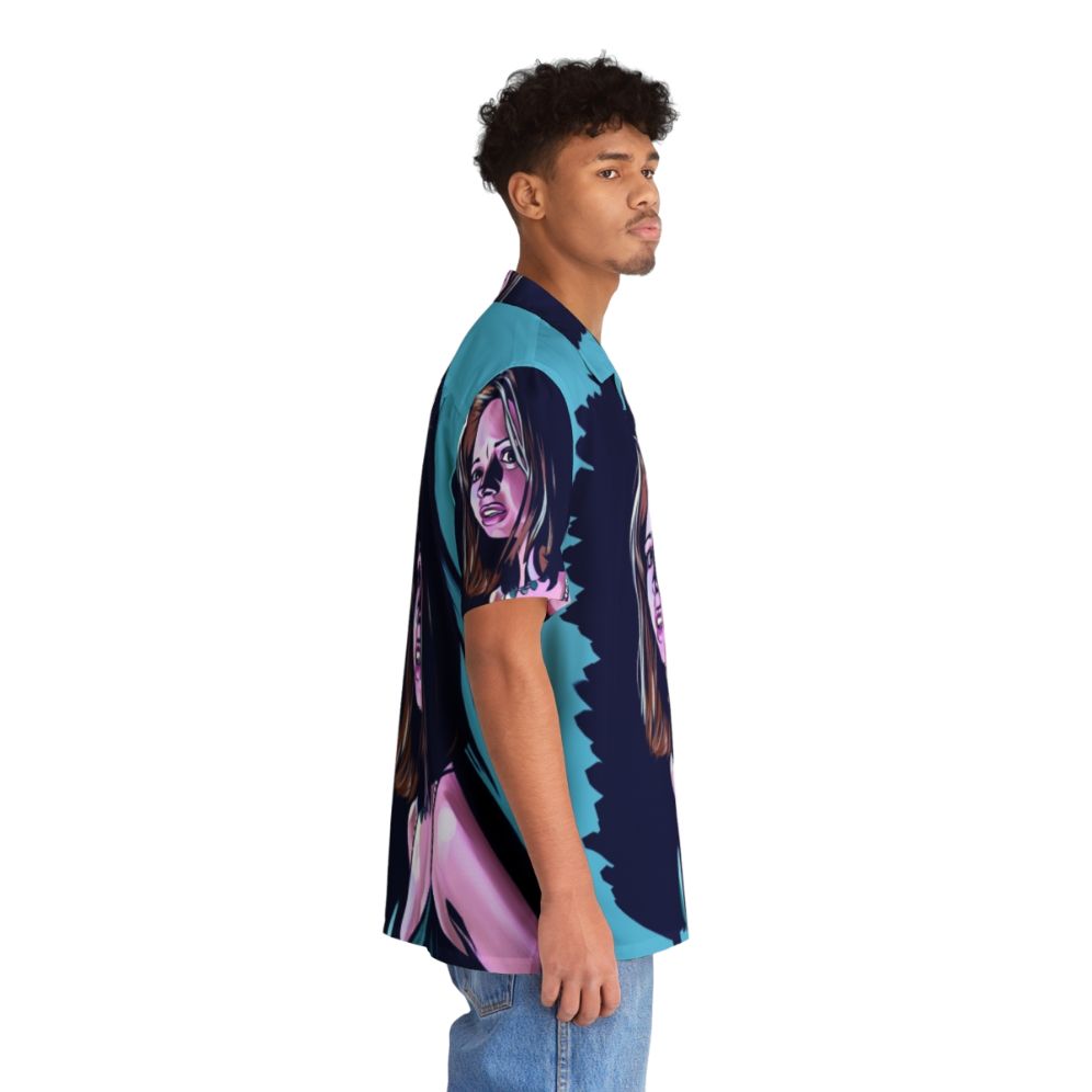 Helen Shivers Hawaiian shirt with horror and slasher design - People Pight