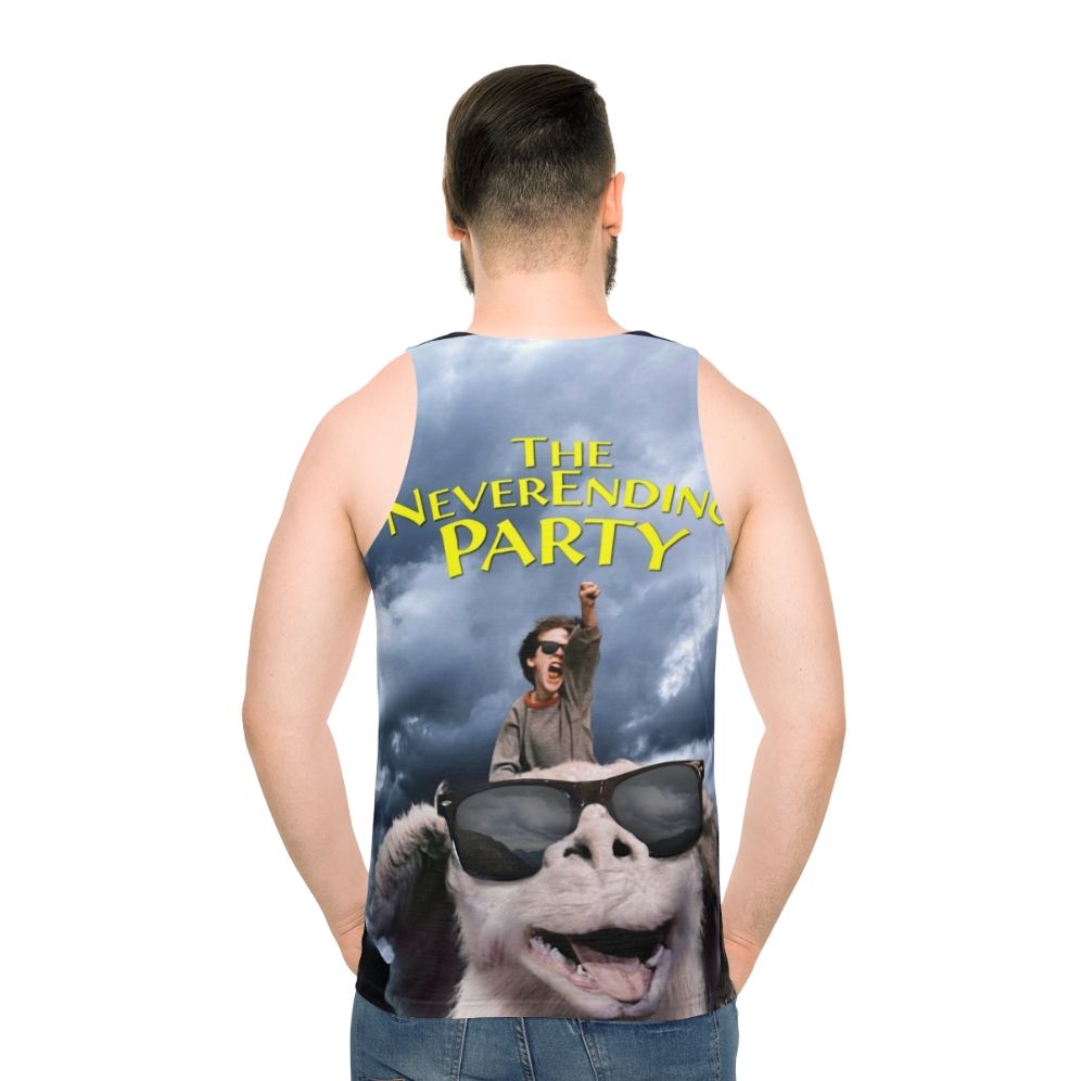 Unisex "The Neverending Party" fantasy-inspired tank top - men back