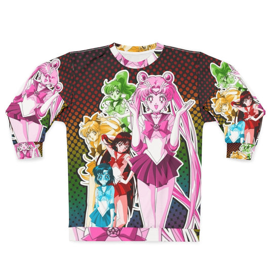 Colorful anime-inspired magical girl sweatshirt