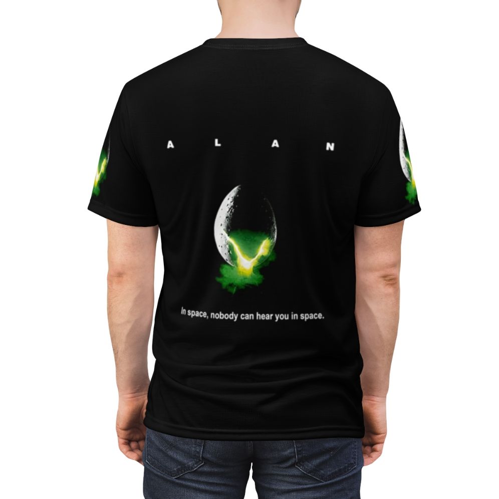 Intergalactic Alien Astronaut Space Tee - Science Fiction Graphic T-Shirt - men back