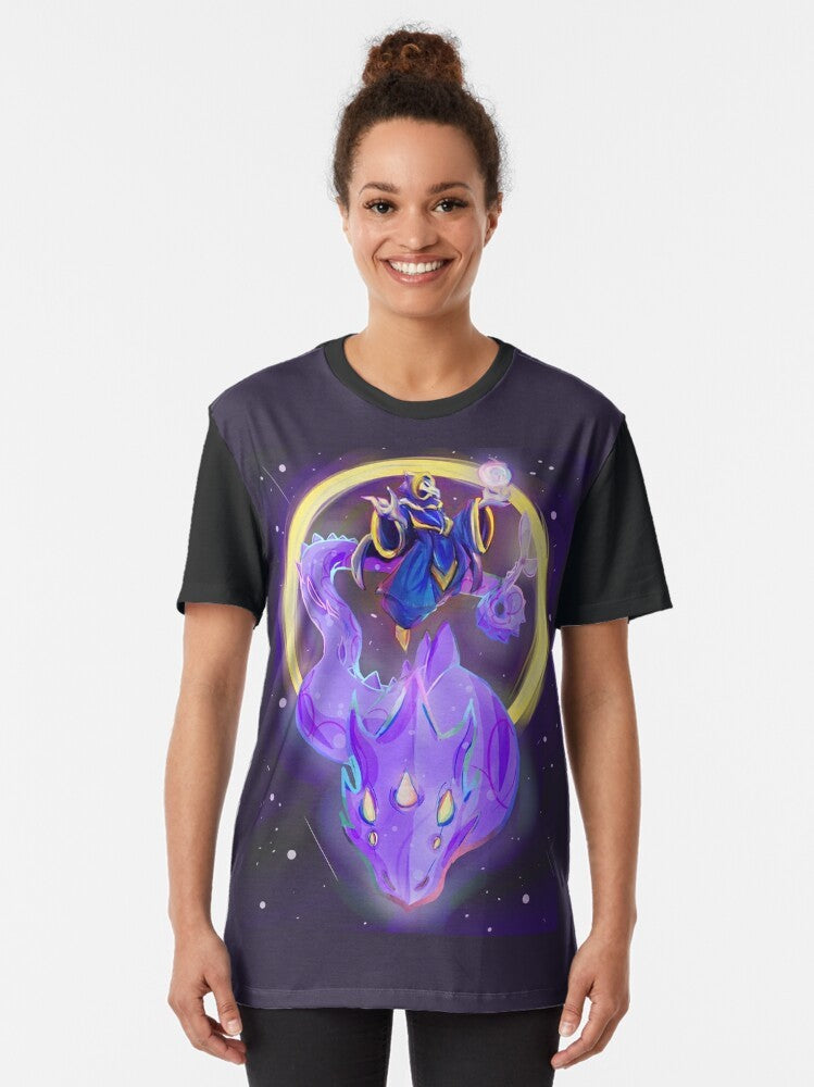 Lunatic Cultist and Phantasm Dragon graphic design for a Terraria t-shirt - Women