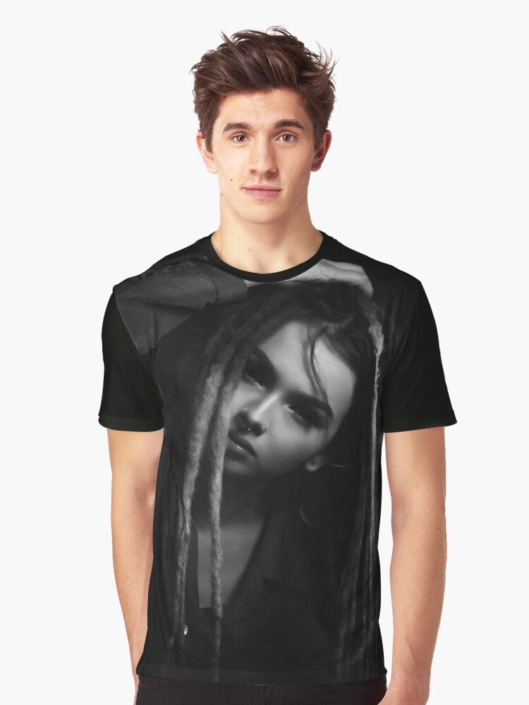 Zhavia Graphic T-Shirt - Music Lover's Tee featuring a portrait of singer Zhavia - Men