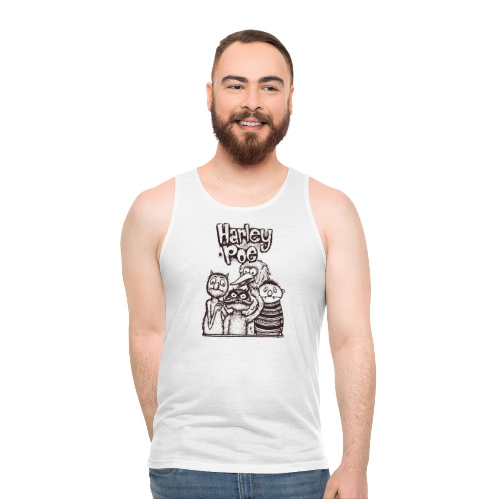 Harley Poe Folk Punk Retro Unisex Tank Top - men