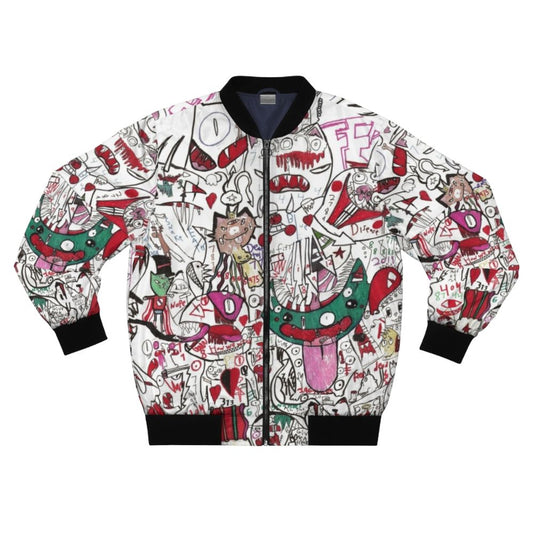 Psychedelic and funky urban style bomber jacket