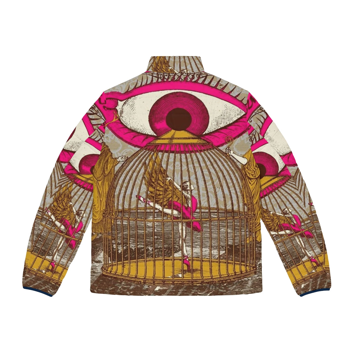 Suspiria movie poster puffer jacket with horror inspired design - Back