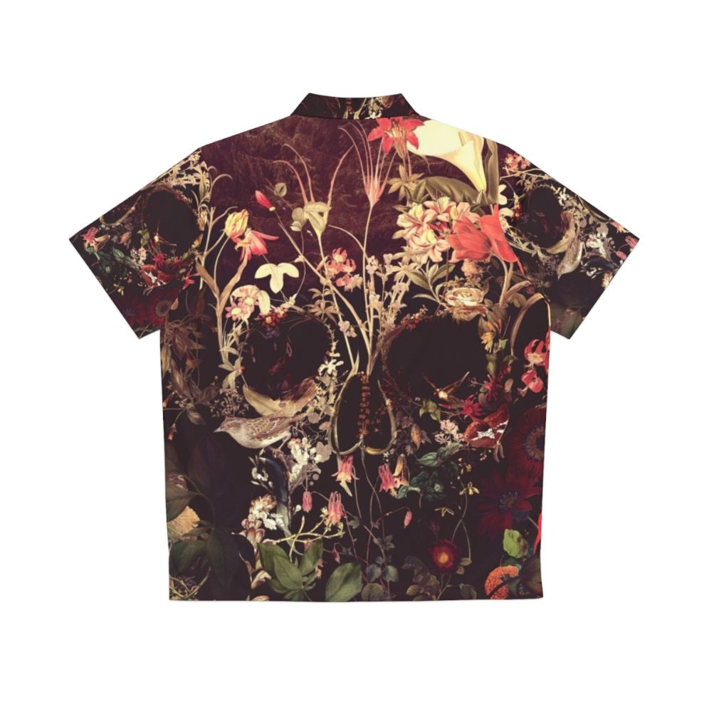 Skull Flower Hawaiian Shirt - Back