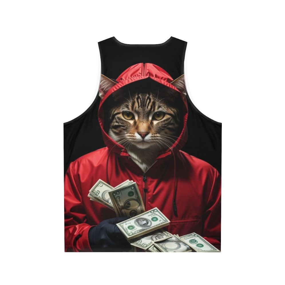 Money Heist La Casa De Papel Cat Unisex Tank Top - Back