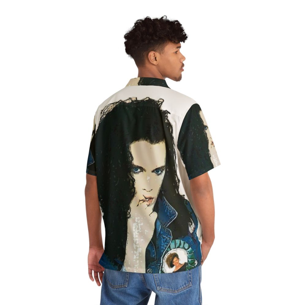 Pete Burns Iconic Hawaiian Shirt with Tropical Floral Print - People Back