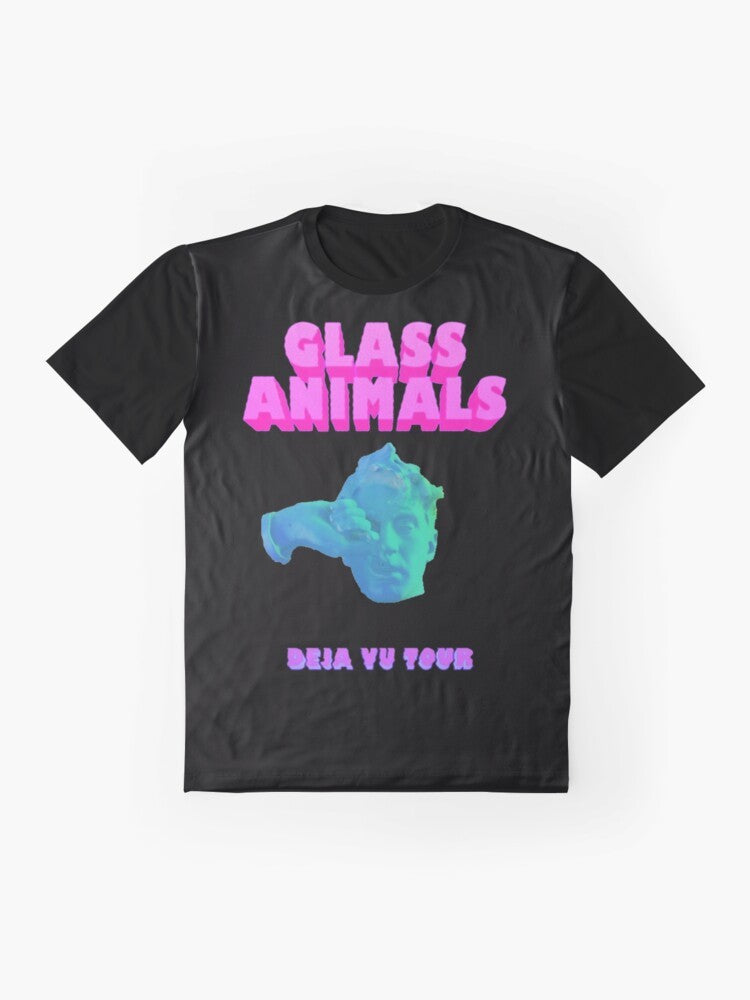 Glass Animals Deja Vu Graphic T-Shirt featuring the band's distinctive album artwork - Flat lay