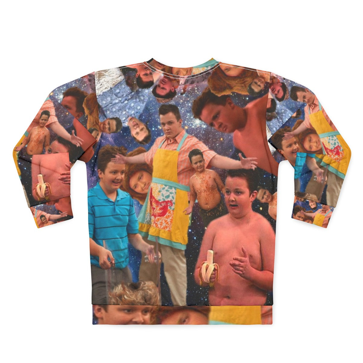 Gibby from iCarly character graphic on a grey sweatshirt - Back