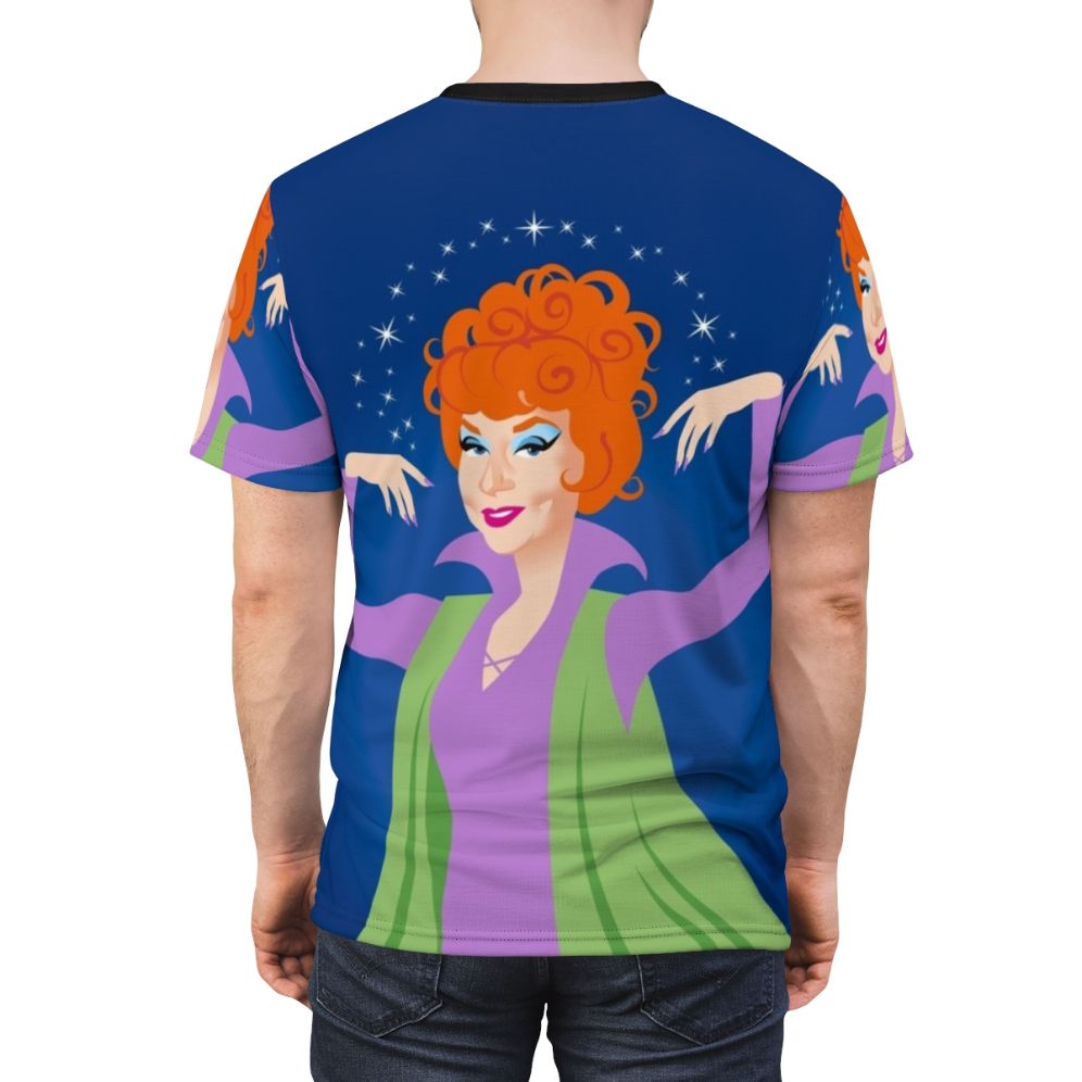 "Retro witch t-shirt with a design inspired by the classic TV series Bewitched" - men back