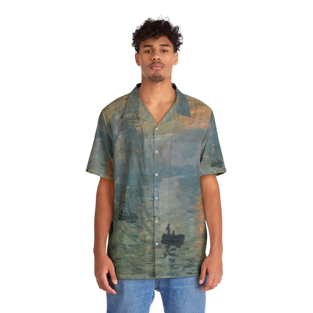 Monet Impression Sunrise Fine Art Hawaiian Shirt - People Front