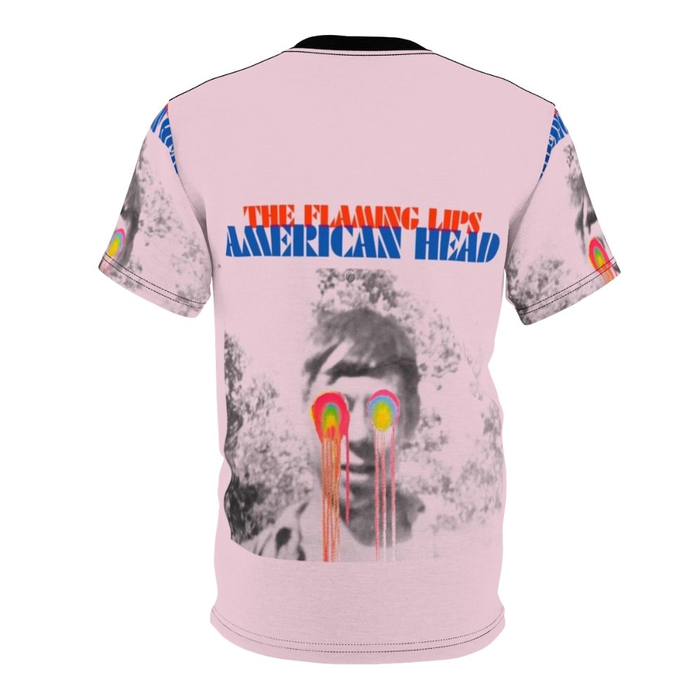 Tfl inspired psychedelic American head halftone t-shirt - Back