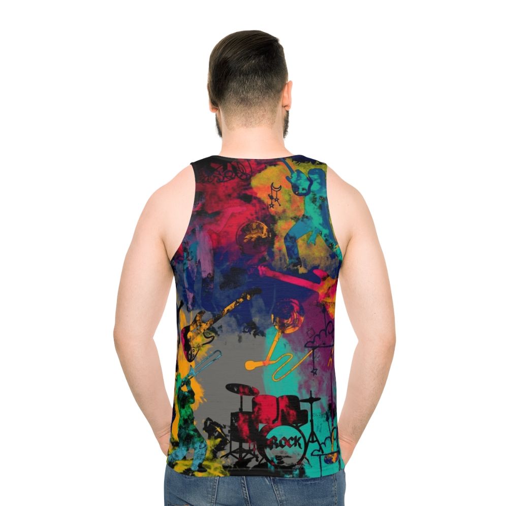 Rock band unisex tank top - men back