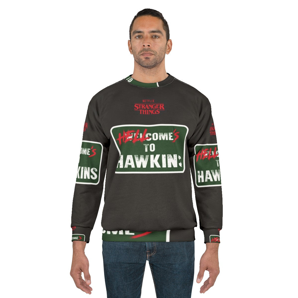 Stranger Things 4 "Hell Comes to Hawkins" Netflix Sweatshirt - men