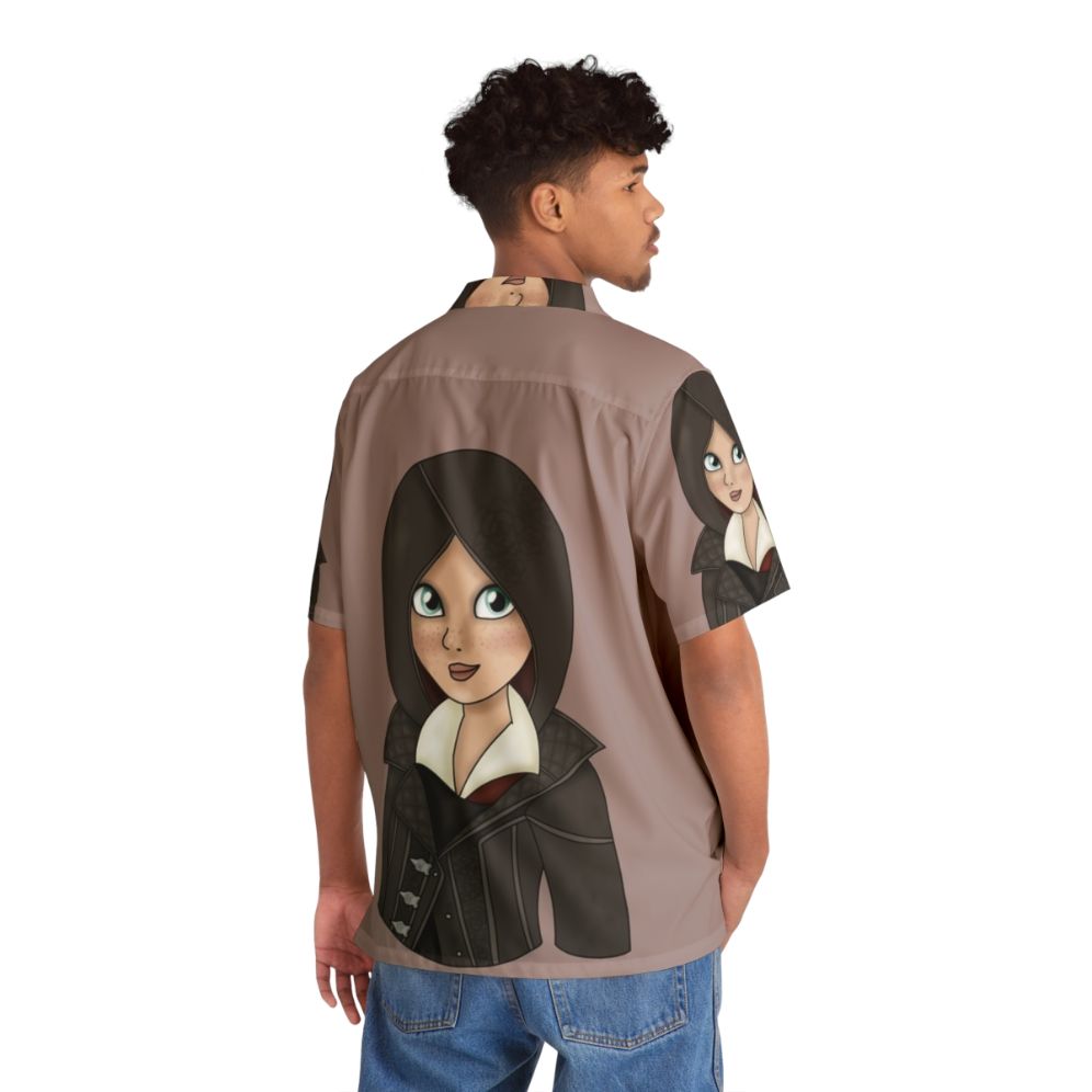 Assassins Creed Syndicate Evie Frye Hawaiian Shirt - Flat lay