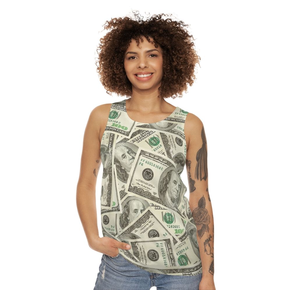 100 dollar bills unisex tank top - women