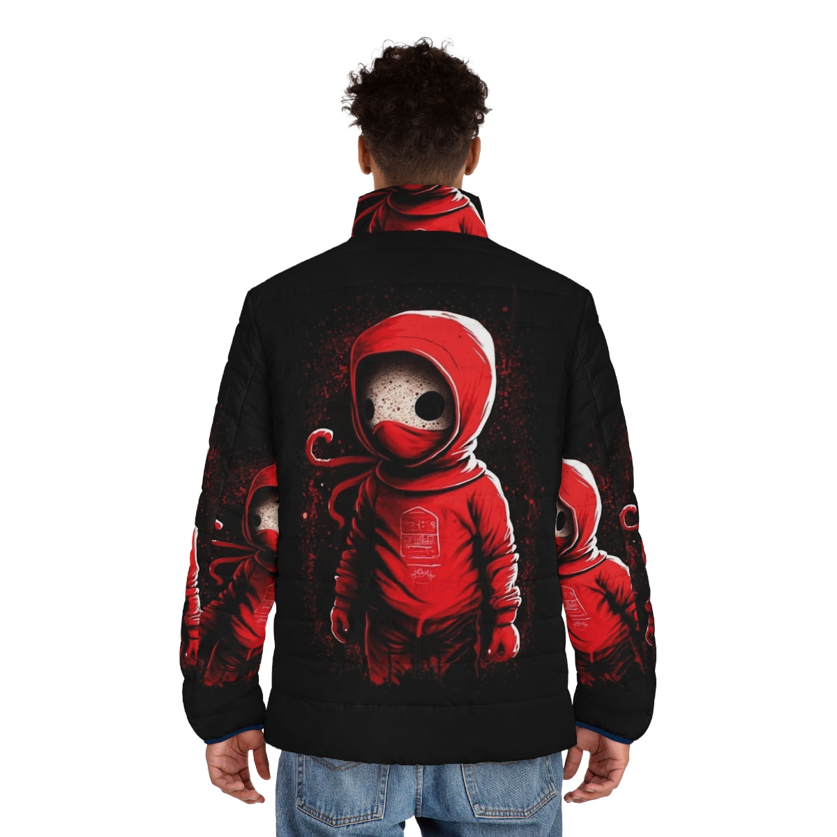 Squid Game Player 456 Puffer Jacket Cosplay Outfit - men back