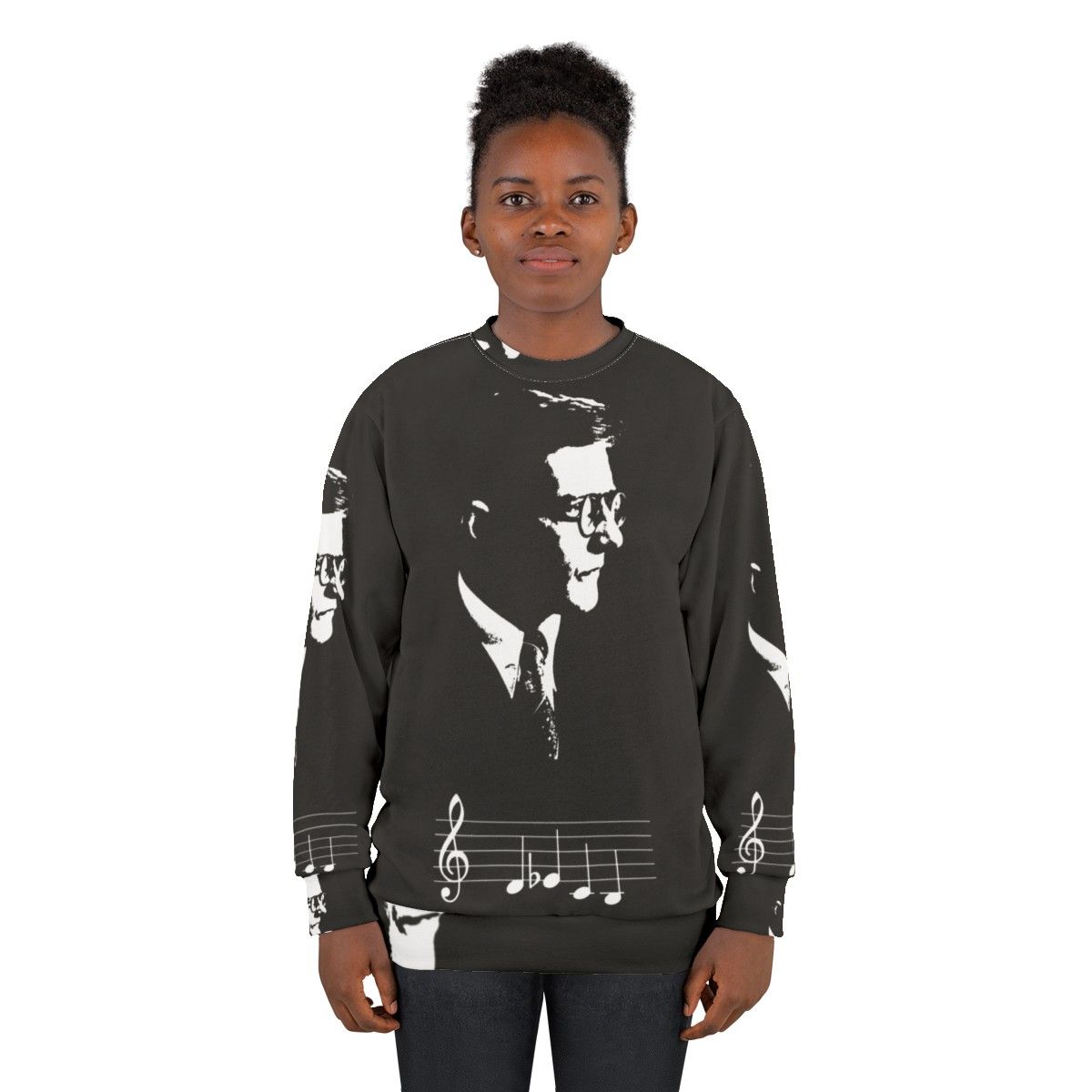 Dmitri Shostakovich DSCH Motif Musical Notes Sweatshirt - women